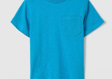 OVS παιδικό T-shirt μονόχρωμο με τσέπη Regular Fit - 002269124 Μπλε - OVS KIDS - 