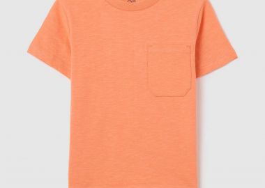OVS παιδικό T-shirt μονόχρωμο με τσέπη Regular Fit - 002269131 Ροζ Ανοιχτό - OVS KIDS - 