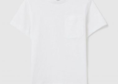 OVS παιδικό T-shirt μονόχρωμο με τσέπη Regular Fit - 002269145 Λευκό - OVS KIDS - 