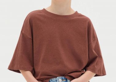OVS παιδικό T-shirt μονόχρωμο Regular Fit - 002269710 Καφέ - OVS KIDS - 