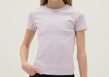 OVS παιδικό T-shirt μονόχρωμο Slim Fit - 002579010 Λιλά - OVS KIDS - 