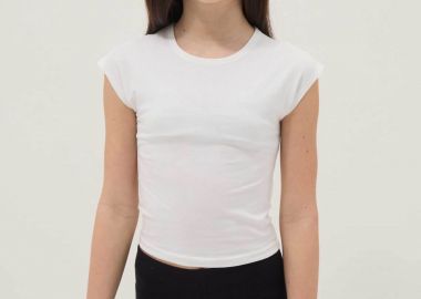 OVS παιδικό T-shirt μονόχρωμο Slim Fit - 002615329 Λευκό - OVS KIDS - 