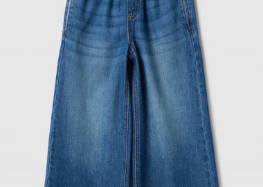 OVS παιδικό τζιν παντελόνι με ελαστική μέση Wide Leg - 002551253 Denim Blue Σκούρο - OVS KIDS - 