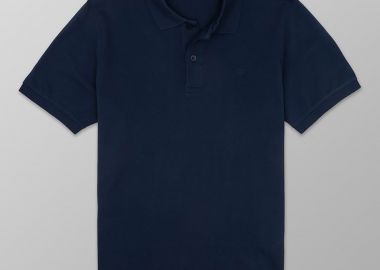 Oxford Company ανδρική μπλούζα πόλο πικέ μονόχρωμη με κεντημένο λογότυπο Regular Fit - P504-PZ00.04 Μπλε Σκούρο - OXFORD COMPANY - 