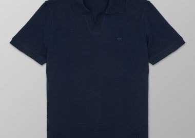 Oxford Company ανδρική μπλούζα πόλο πικέ μονόχρωμη με κεντημένο λογότυπο Regular Fit - P505-PZ00.03 Μπλε Σκούρο - OXFORD COMPANY - 