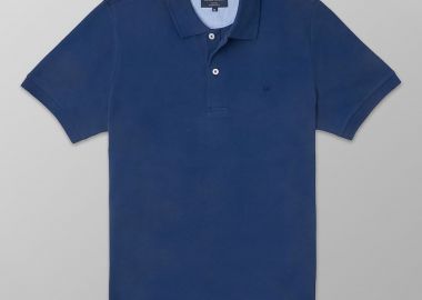Oxford Company ανδρική μπλούζα πόλο πικέ μονόχρωμη με κεντημένο λογότυπο Regular Fit - P511-PZ00.29 Μπλε - OXFORD COMPANY - 