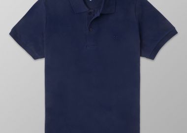 Oxford Company ανδρική μπλούζα πόλο πικέ μονόχρωμη με κεντημένο λογότυπο Regular Fit - P512-PZ00.17 Μπλε Σκούρο - OXFORD COMPANY - 