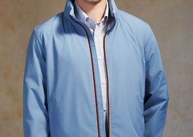 Oxford Company ανδρικό jacket μονόχρωμο - A410-JZ80.01 Μπλε Ανοιχτό - OXFORD COMPANY - 