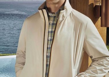 Oxford Company ανδρικό jacket μονόχρωμο - A410-JZ80.02 Μπεζ - OXFORD COMPANY - 