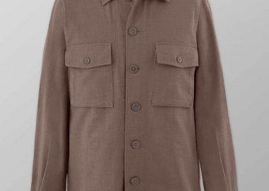 Oxford Company ανδρικό overshirt μονόχρωμο Regular Fit - B116-OZ21.02 Καφέ - OXFORD COMPANY - 
