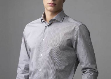 Oxford Company ανδρικό πουκάμισο romeo με ψιλό ριγέ σχέδιο Slim Fit 