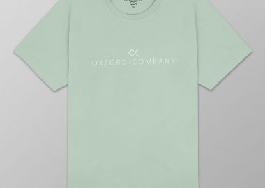 Oxford Company ανδρικό T-shirt μονόχρωμο με κεντημένο λογότυπο Regular Fit - K501-MZ20.07 Πράσινο - OXFORD COMPANY - 