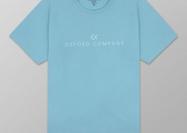 Oxford Company ανδρικό T-shirt μονόχρωμο με κεντημένο λογότυπο Regular Fit - K501-MZ20.10 Βεραμάν - OXFORD COMPANY - 