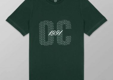 Oxford Company ανδρικό T-shirt μονόχρωμο με λογότυπο και print Regular Fit - K503-MZ20.09 Πράσινο Σκούρο - OXFORD COMPANY - 