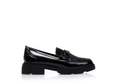 Oxfords μαύρα λουστρίνι με αγκράφα ΜΑΥΡΟ - Tsoukalas - 