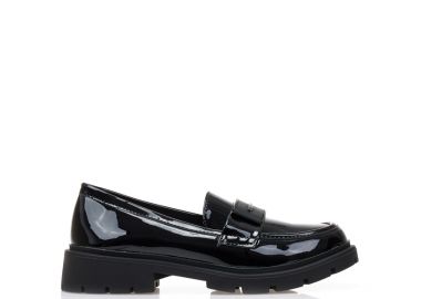 Oxfords μαύρα λουστρίνι με αγκράφα ΜΑΥΡΟ - Tsoukalas - 