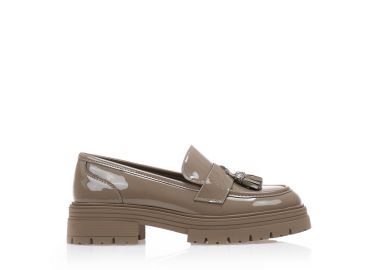 Oxfords πούρο λουστρίνι με διακοσμητικό σχέδιο από κρόσια ΠΟΥΡΟ - Tsoukalas - 