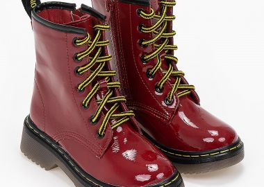 Παιδικά αρβυλάκια λουστρίνι με εξώραφα και tag - Κόκκινο - Issue - 