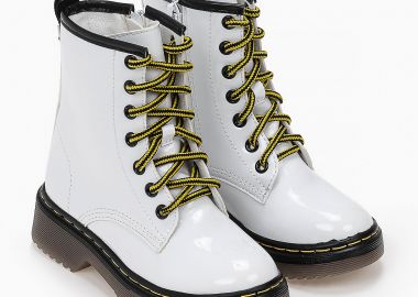 Παιδικά αρβυλάκια λουστρίνι με εξώραφα και tag - Λευκό - Issue - 