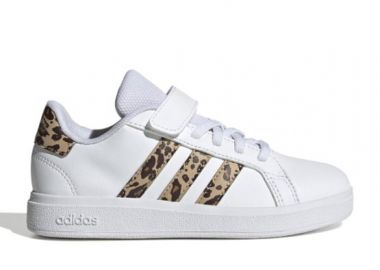 Παιδικά Παπούτσια Adidas Grand Court για Κορίτσια Animal Print (Μεγέθη 28-35) ΛΕΥΚΟ - ADIDAS - 