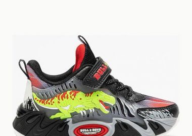 Παιδικά Παπούτσια BullBoys T-Rex Scarpa για Αγόρια Grey (Μεγέθη 26-33) ΜΑΥΡΟ - BULL BOYS - 