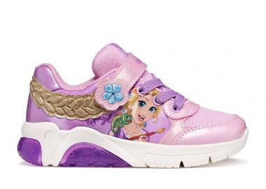 Παιδικά Παπούτσια Geox Fadinlight για Κορίτσια Dark Lilac Rapunzel (Μεγέθη 24-33) ΡΟΖ - GEOX - 