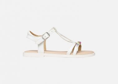 Παιδικά Πέδιλα Geox Sandal Karly για Κορίτσια White (Μεγέθη 28-36) ΛΕΥΚΟ - GEOX - 