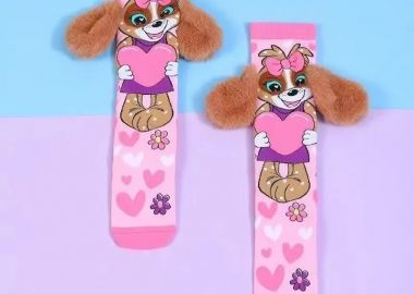 Παιδικές Κάλτσες για Κορίτσι Childrenland Χρώματος Πολύχρωμο DOG-HEART - CHILDRENLAND - 