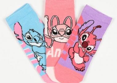Παιδικές Κάλτσες για Κορίτσι Disney Stitch Χρώματος Πολύχρωμo EZO6018.PACK1 - DISNEY - 
