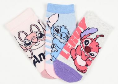 Παιδικές Κάλτσες για Κορίτσι Disney Stitch Χρώματος Πολύχρωμo EZO6018.PACK2 - DISNEY - 