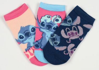 Παιδικές Κάλτσες για Κορίτσι Disney Stitch Χρώματος Πολύχρωμo EZO6019.PACK2 - DISNEY - 