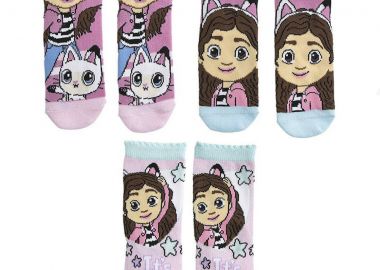 Παιδικές Kάλτσες μακριές για κορίτσι σετ 3 ζεύγη Gabby 2900002483 Πολύχρωμο - Gabby's Dollhouse - 