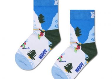 ΠΑΙΔΙΚΕΣ ΚΑΛΤΣΕΣ SLALOM HAPPY SOCKS ΠΟΛΥΧΡΩΜΟ - HAPPY SOCKS - 