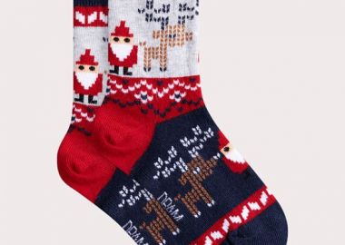 Παιδικές Κάλτσες Unisex Christmas Print ΜΠΛΕ - DPAM - 