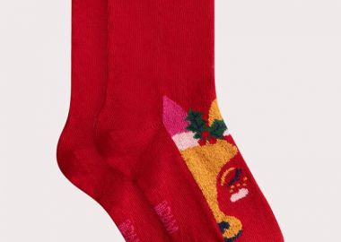 Παιδικές Κάλτσες Unisex Festive Deer ΚΟΚΚΙΝΟ - DPAM - 