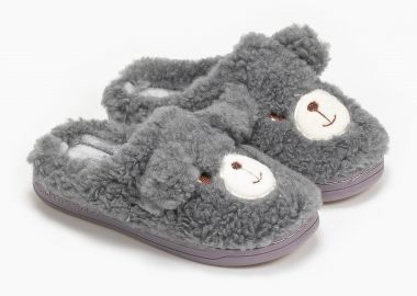 Παιδικές παντόφλες αρκουδάκι - Γκρι - Issue - 