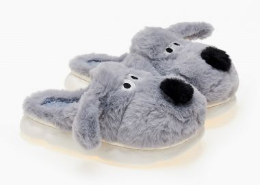 Παιδικές παντόφλες σκυλάκια - Γκρι - Issue - 