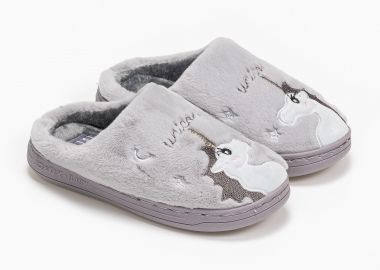 Παιδικές παντόφλες unicorn - Γκρι - Issue - 