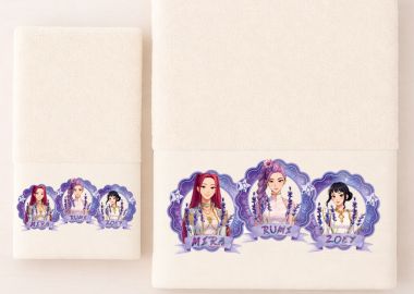 Παιδικές Πετσέτες (σετ 2 τεμ) Girls Band Ecru - Astron Italy - 