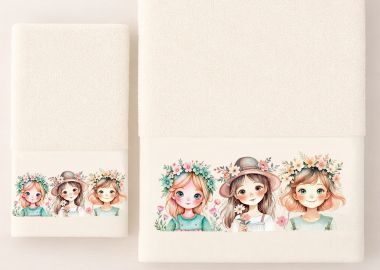 Παιδικές Πετσέτες (σετ 2 τεμ) Spring Girls - Astron Italy - 