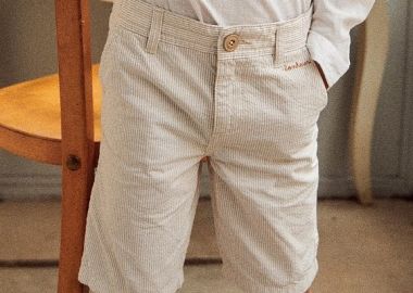 Παιδική Βερμούδα για Αγόρια Stripped Beige ΜΠΕΖ - SERGENT MAJOR - 