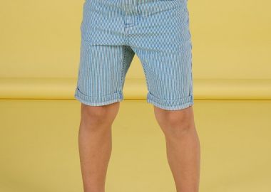 Παιδική Βερμούδα για Αγόρια Stripped Denim ΜΠΕΖ - DPAM - 