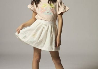 Παιδική Φούστα για Κορίτσια Ecru Embroidered ΛΕΥΚΟ - DPAM - 