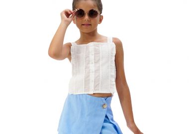 Παιδική φούστα σορτς για κορίτσι - ΓΑΛΑΖΙΟ 16-224258-2 - energiers - 