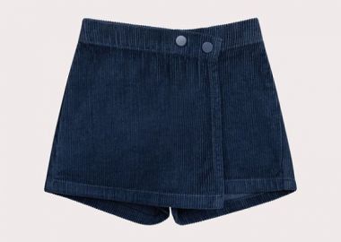 Παιδική Φούστα-Σορτς για Κορίτσια Navy Corduroy ΜΠΛΕ - DPAM - 