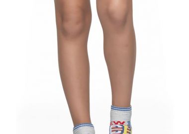 ΠΑΙΔΙΚΗ ΚΟΦΤΗ ΒΑΜΒΑΚΕΡΗ ΚΑΛΤΣΑ ΜΕ ΣΧΕΔΙΟ SS202001B ΓΚΡΙ - INIZIO - 