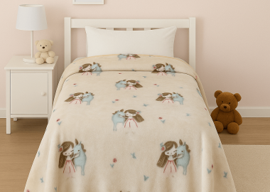 Παιδική Κουβέρτα Βελουτέ Μονή Sweet Girl - Astron Italy - 