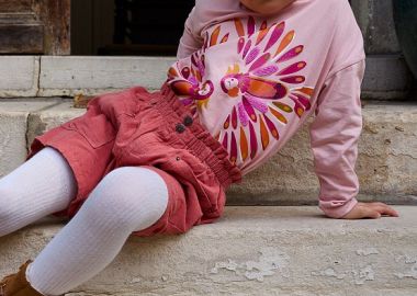 Παιδική Μακρυμάνικη Μπλούζα για Κορίτσια Pink Peackok ΡΟΖ - DPAM - 