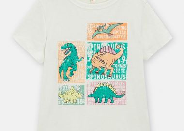 Παιδική Μπλούζα για Αγόρια Dino Lover ΕΚΡΟΥ - DPAM - 