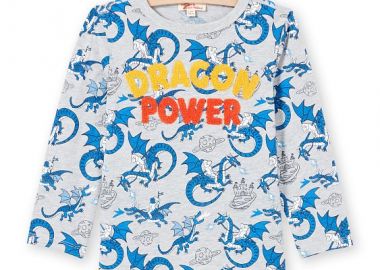 Παιδική Μπλούζα για Αγόρια Dragon Power ΓΚΡΙ - DPAM - 